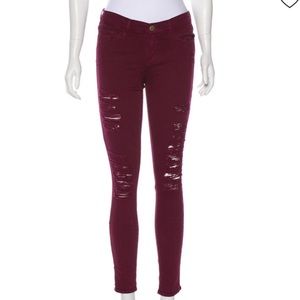 Frame Le Color Rip Skinny Jeans